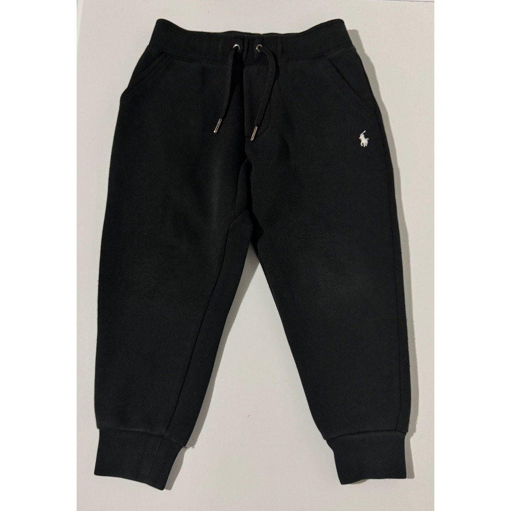 Polo Ralph Lauren Kids Black Jogger Sweatpants Size 3T Embroidered Pony Logo